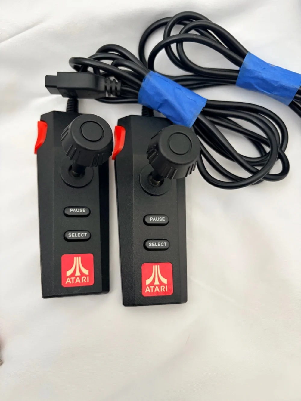 Atari Black Classic Joystick Controllers with Power Adapter